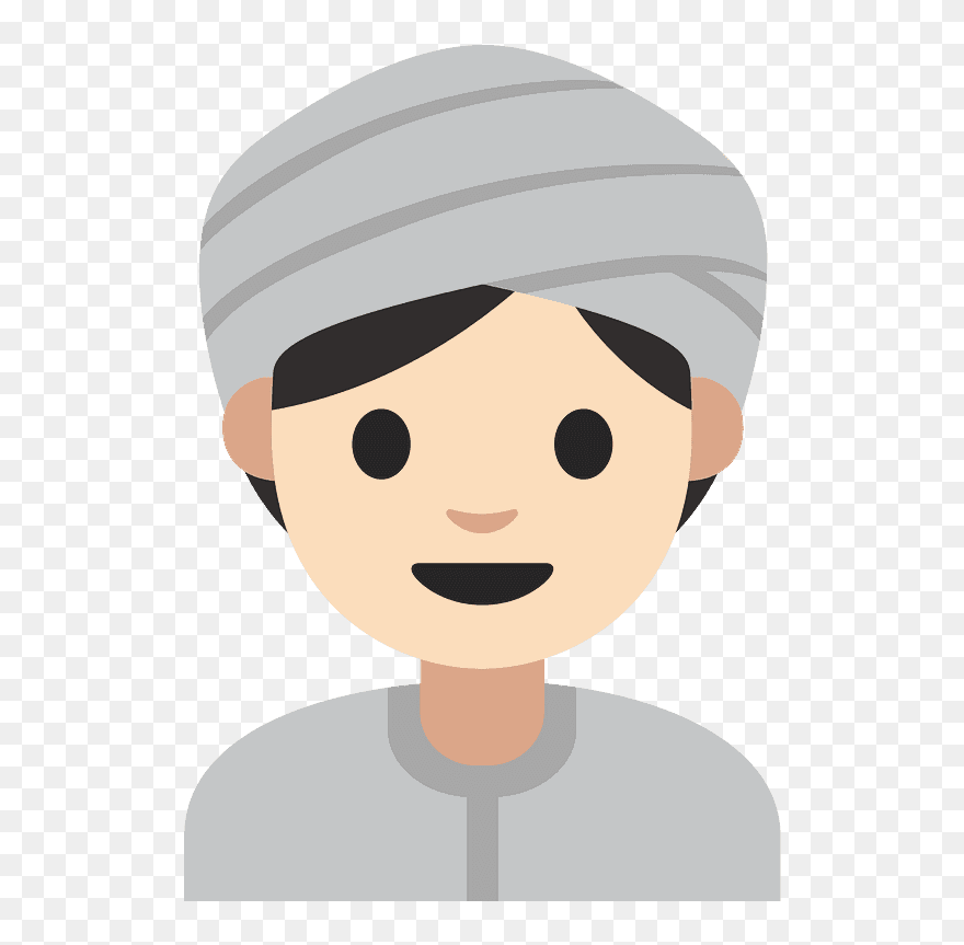 Woman Wearing Turban Emoji Clipart - Cartoon - Png Download
