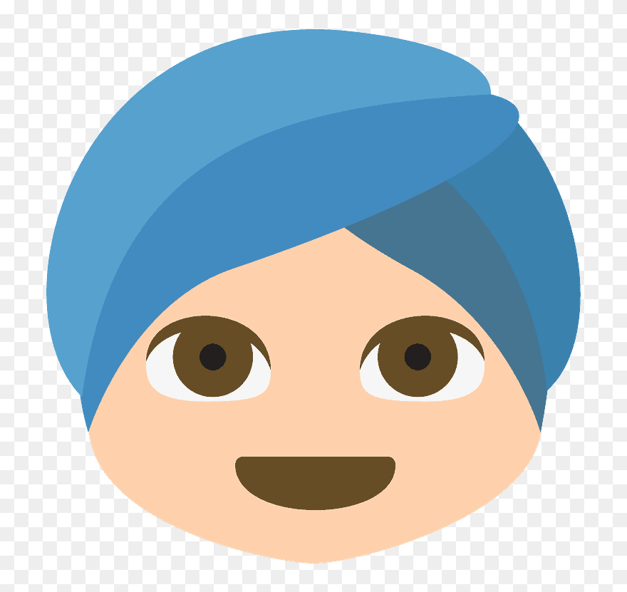 Person Wearing Turban Emoji Clipart - Emoji - Png Download