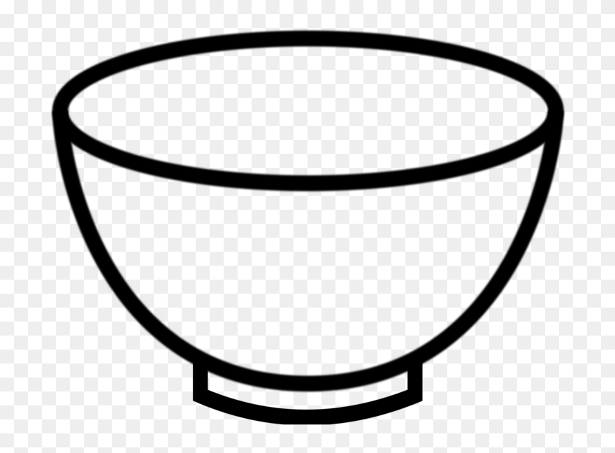 Download Bowl Plate Soup Download Black And White - Bowl Clipart Black And White - Png Download