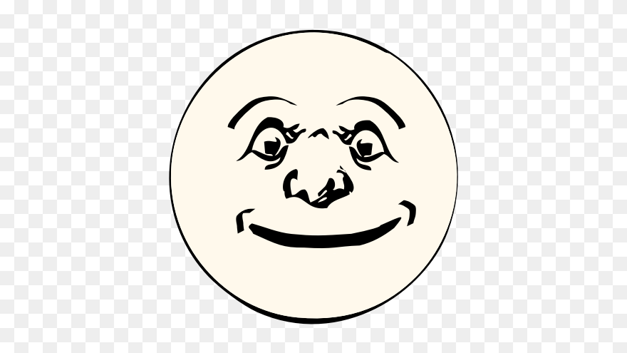 Moon Happy - Moon Clip Art - Png Download