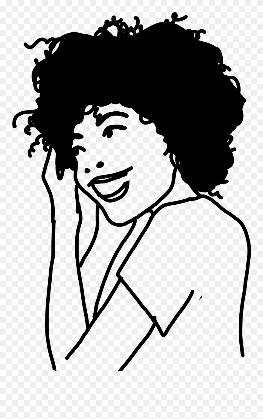 Turban Drawing Black Girl Line - Illustration Clipart