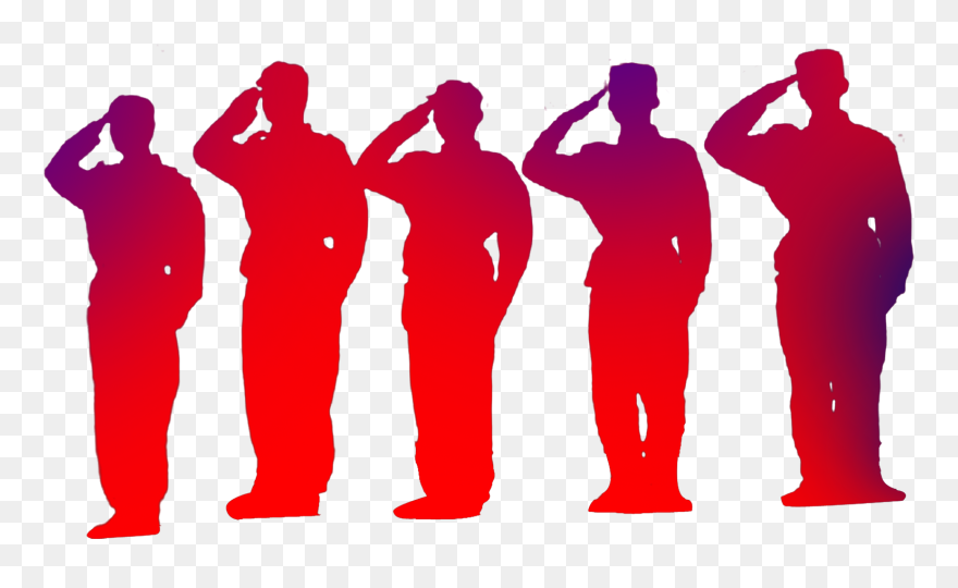 China Salute Soldier Silhouette - Soldiers Salute Silhouette Png Clipart