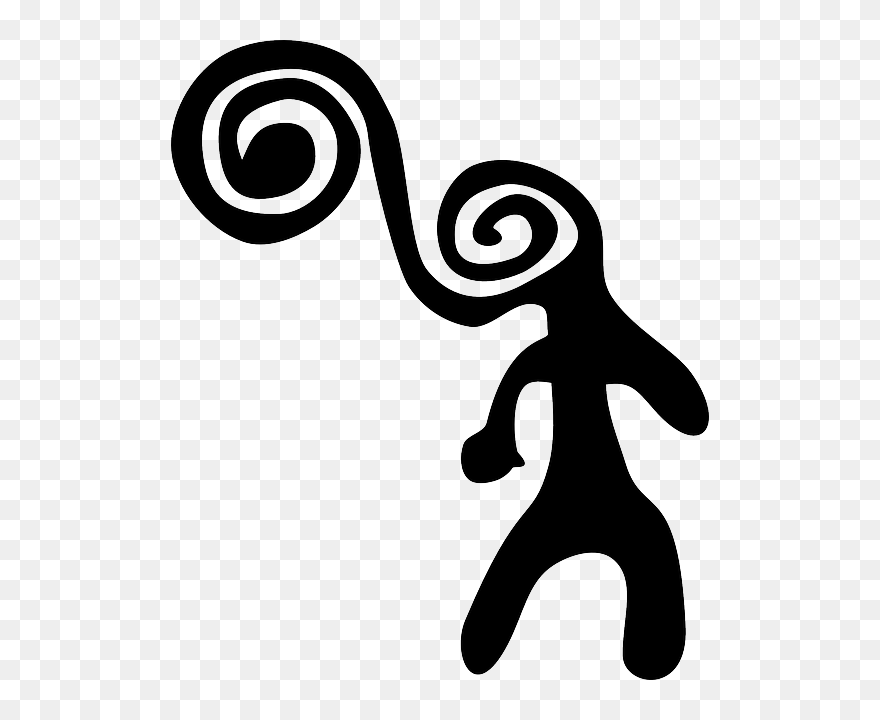 Petroglyph, Arizona, Ancient, Human, Person, Primitive - Cave Painting Png Clipart