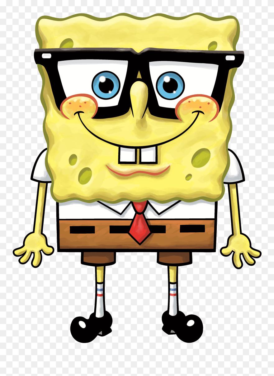 Club Spongebob Wiki - Sponge Bob Square Pants With Glasses Clipart