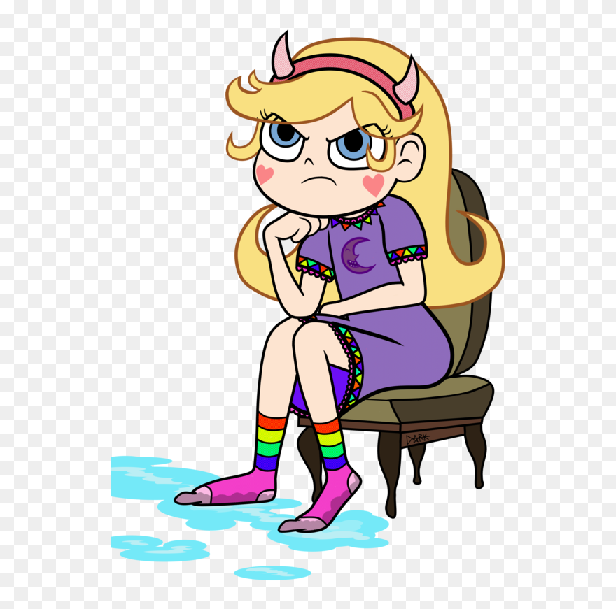 Wet Socks Night And Day By Dorksstar Starco, Gravity - Star Butterfly Cut Clipart