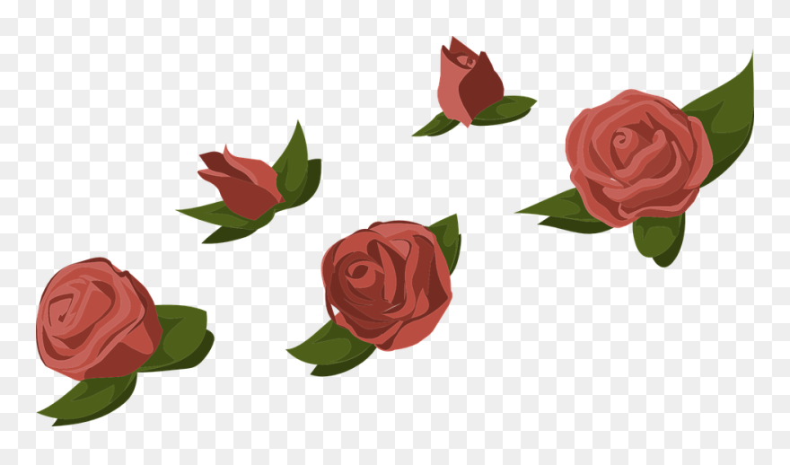 Red Rose Cartoon 16, - Flower Buds Transparent Clipart