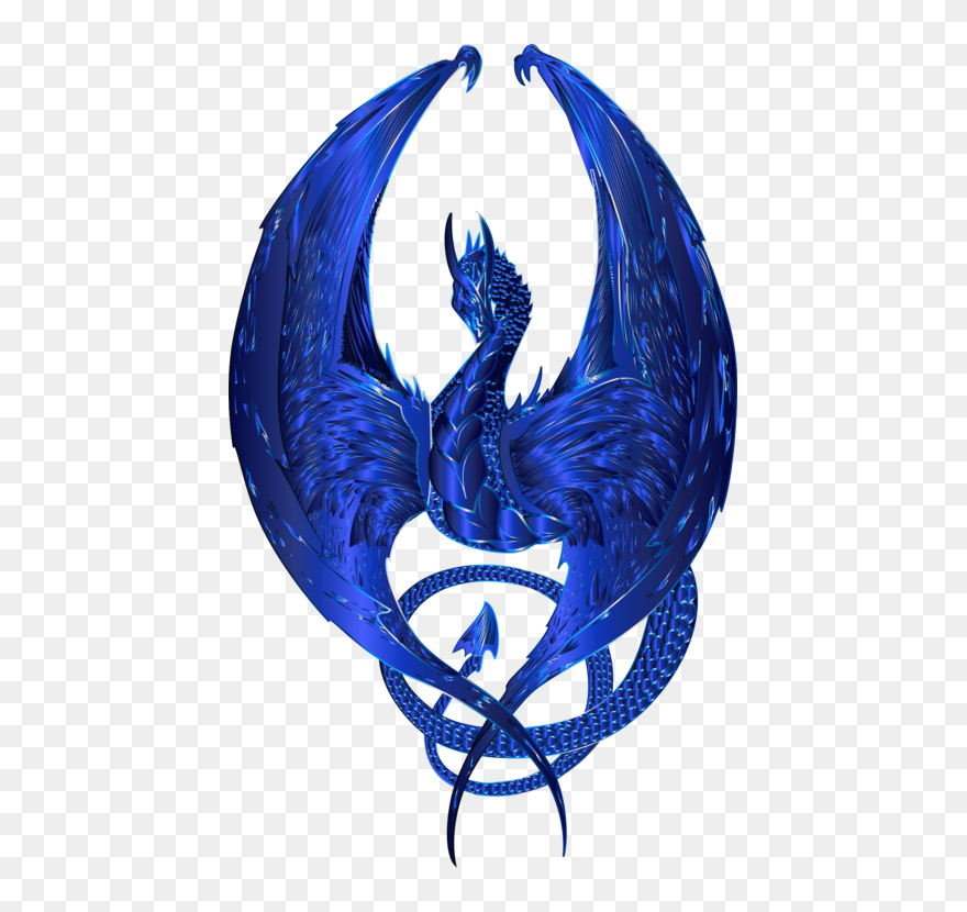 Cobalt Blue,mythical Creature,fictional Character - Transparent Dragon Symbol Clipart