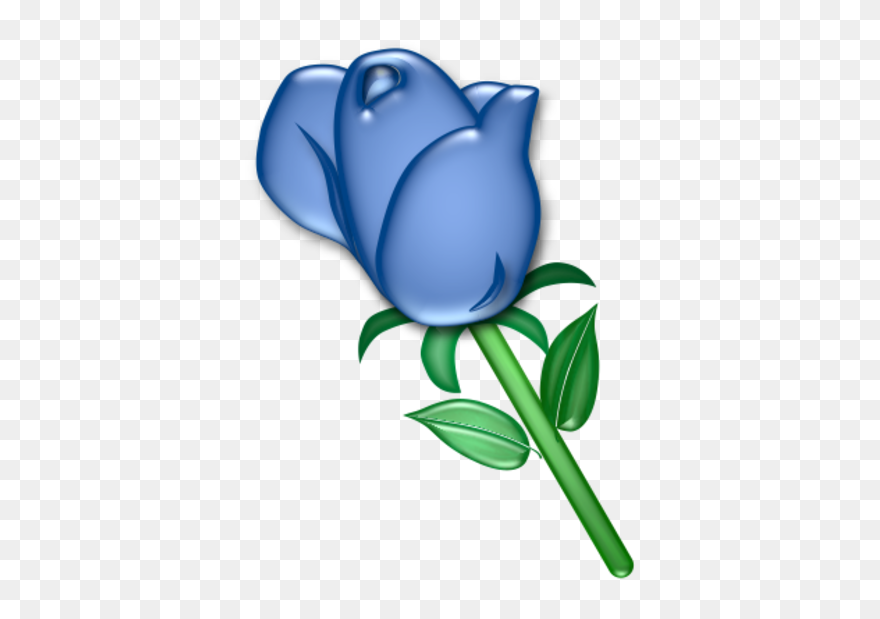 Animated Blue Flower Transparent Background Clipart