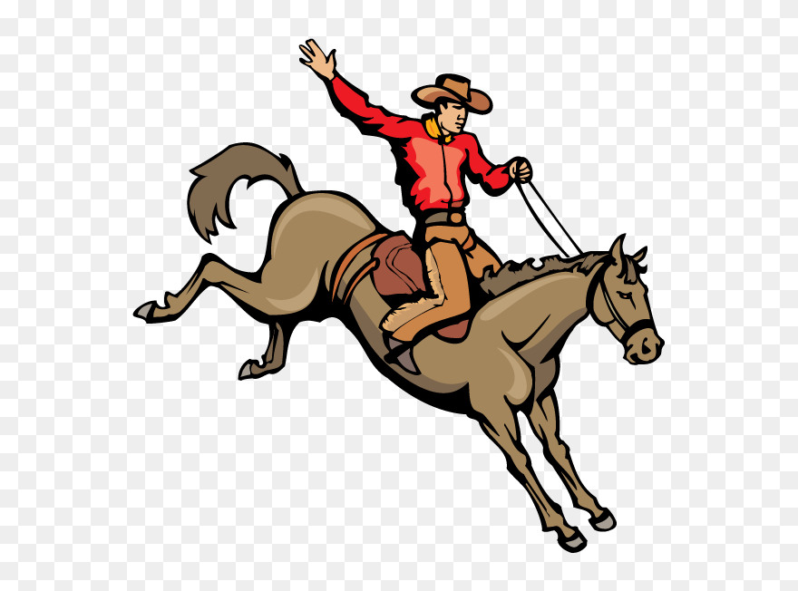 Transparent Horse Saddle Clipart - Horse Cowboy Clip Art - Png Download