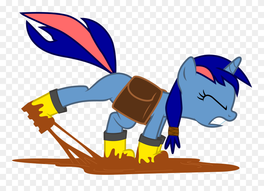 Little Dragon Clipart High Quality - My Little Pony Stuck In Mud - Png Download
