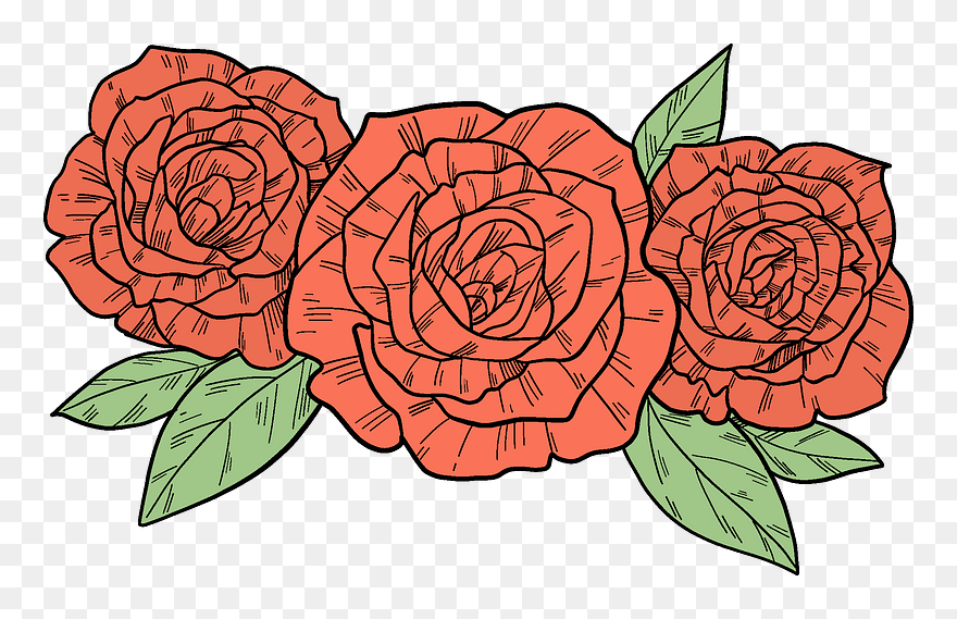 Red Roses Clipart - Floribunda - Png Download