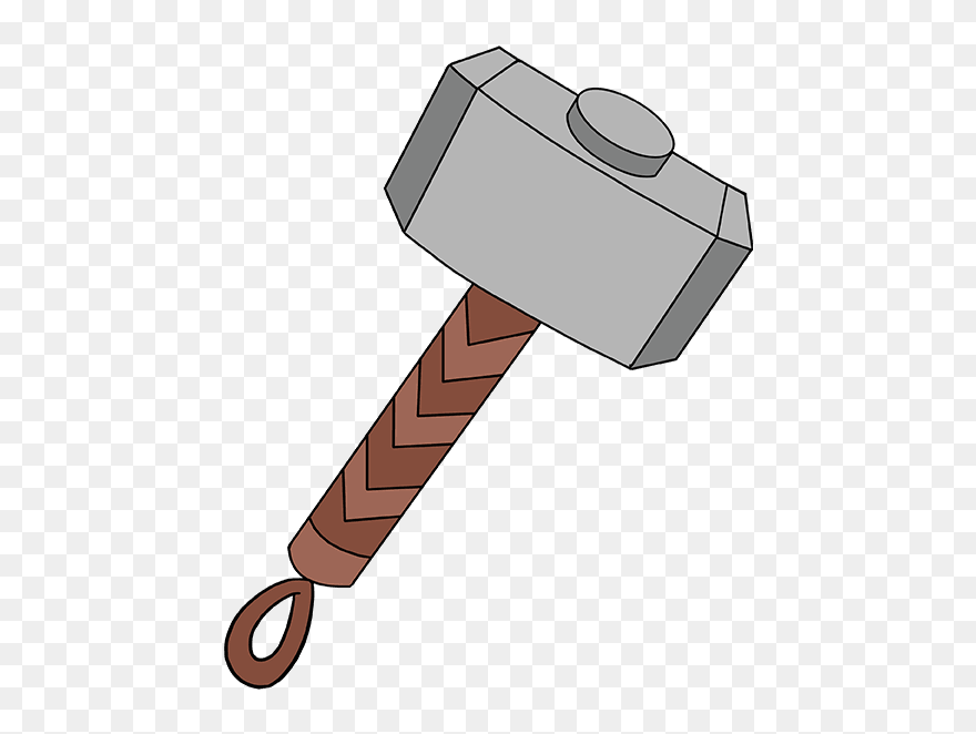 Download How To Draw Thor"s Hammer - Thor Hammer Drawing Easy Clipart