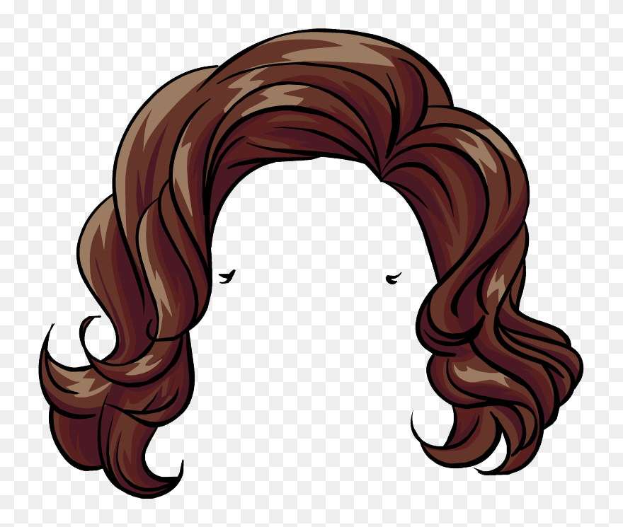 Wig Clip Head - Club Penguin Hair Png Transparent Png