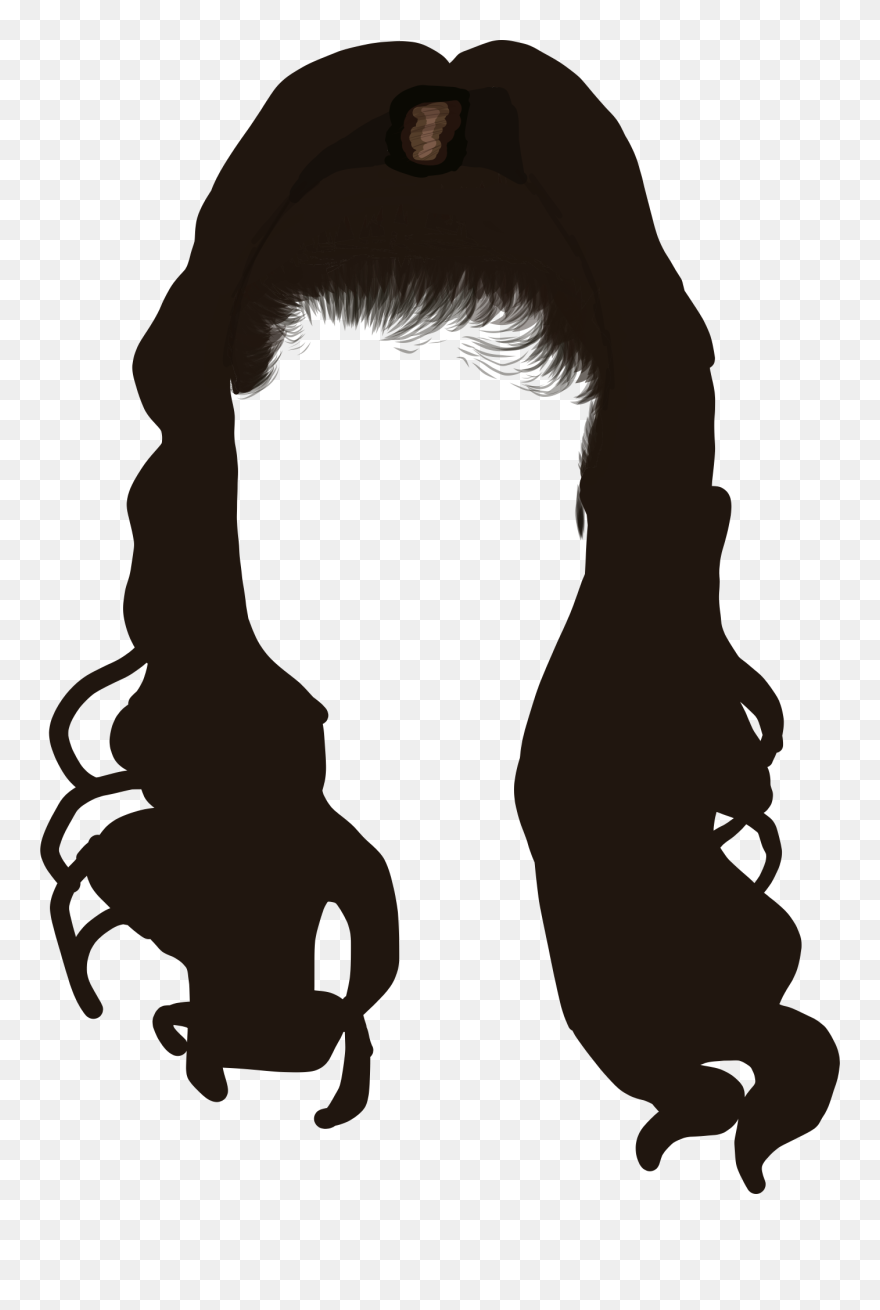 #wig #wigs #hair #brown #black #brownhair #blackhair - Illustration Clipart