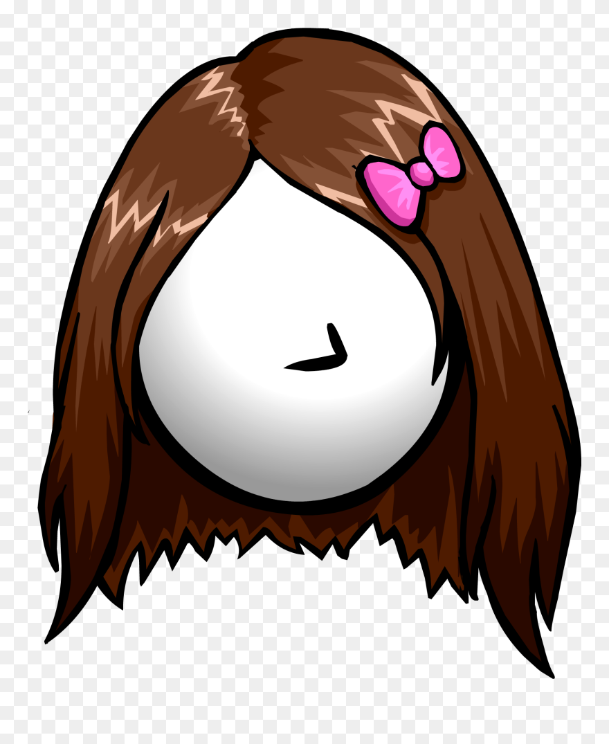 Red Hair Clipart Club Penguin - Club Penguin Hairstyles - Png Download