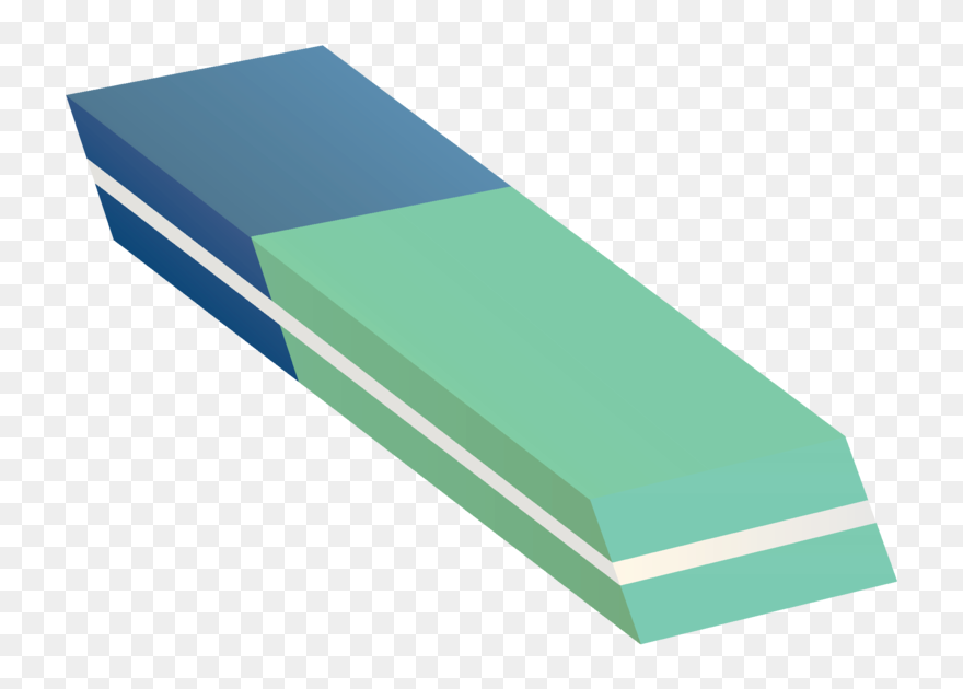 Blue Green Eraser Clipart - Eraser Clipart Transparent Background - Png Download