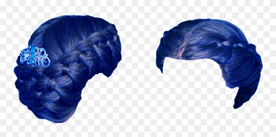 Blue Hair Png - Hair Transparent Background Braid Clipart