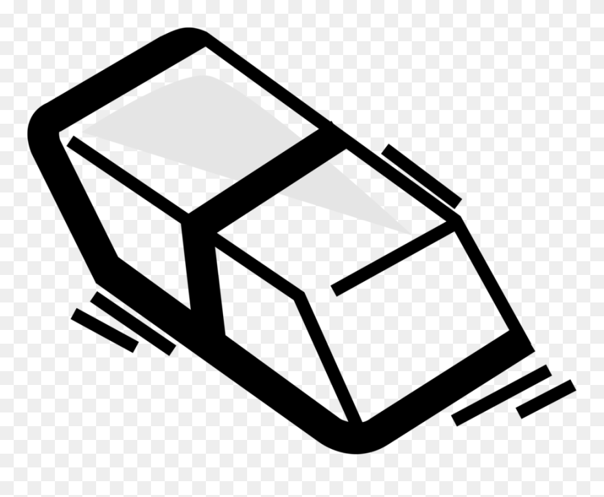 Rubber Image Illustration Of - Eraser Black Vector Png Clipart