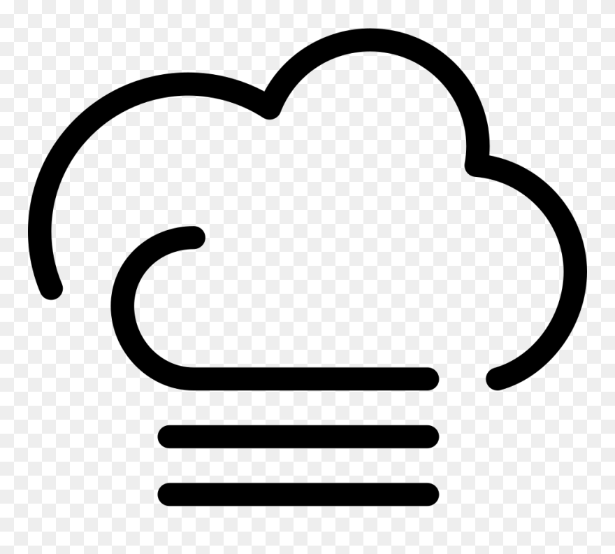Fog Clipart Windyweather - Fog Weather Symbol - Png Download