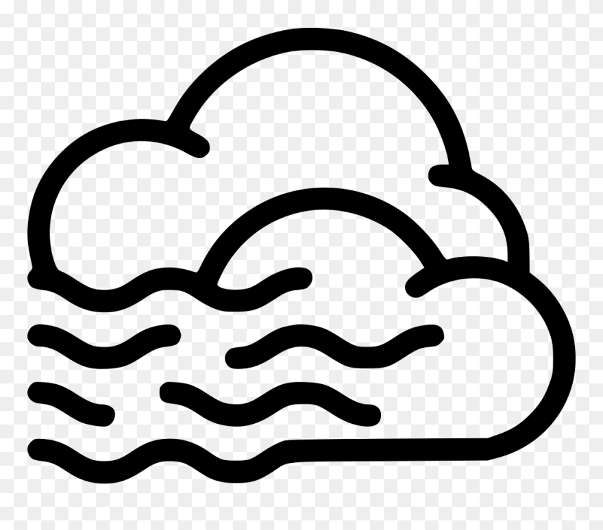 Drawing Fog Stylized - Foggy Icon Clipart