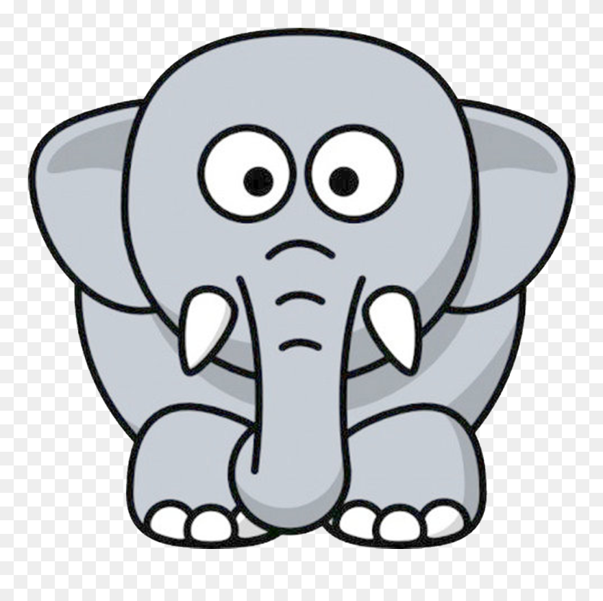 Drawing Elephants Nose - Elephant Black And White Clipart - Png Download