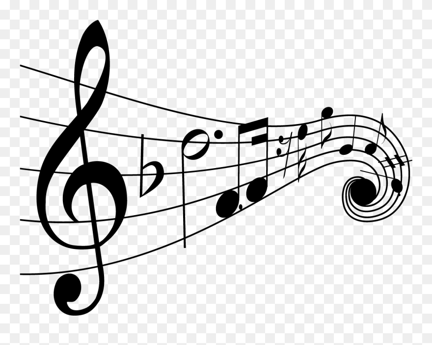 Music Notes Clipart Black And White - Png Download