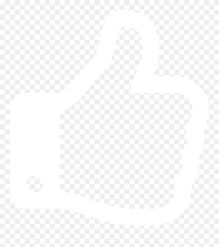 White Thumbs Up Icon Transparent Clipart