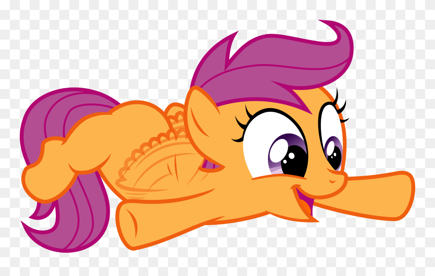 Flying Vector Simple - My Little Pony Scootaloo Flying Clipart