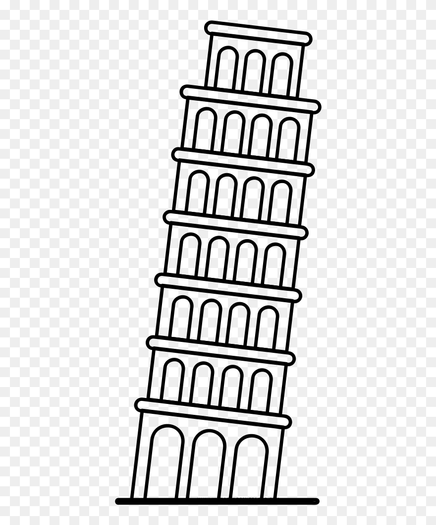 Leaning Of Pisa Photos - Drawing Of The Leaning Tower Of Pisa Clipart