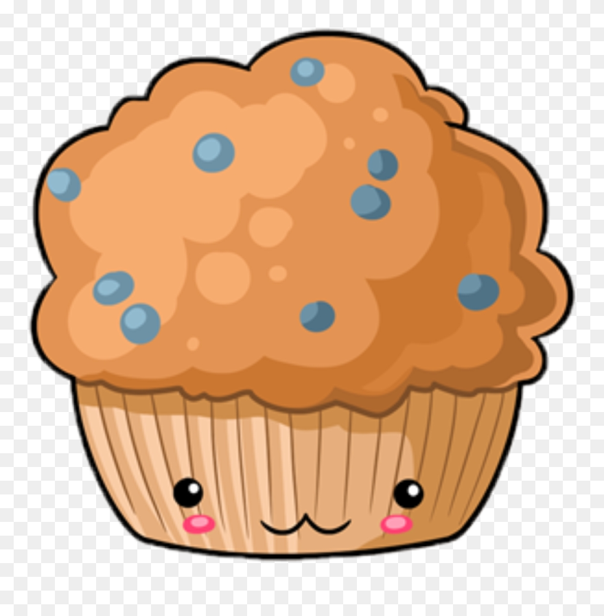 muffin cute sweet blueberries Cute Muffin Transparent Background