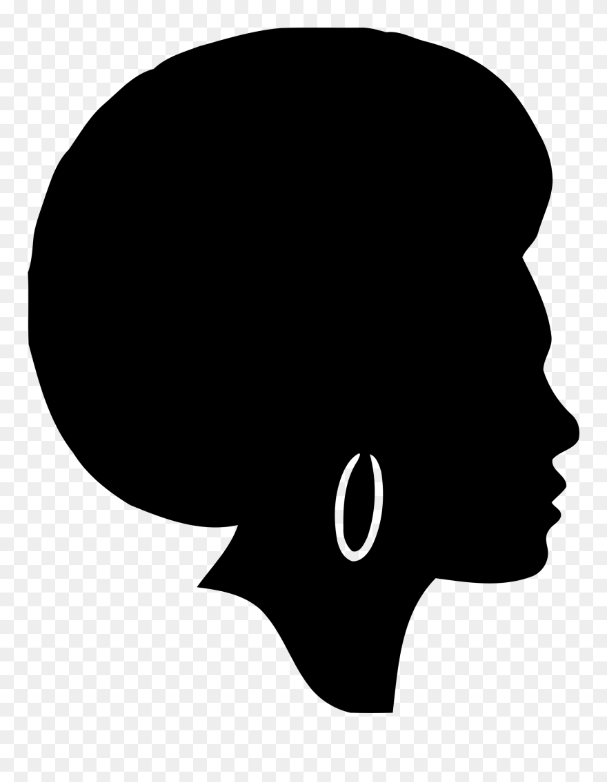 United States African American Black Afro African-american - African Woman Face Silhouette Clipart