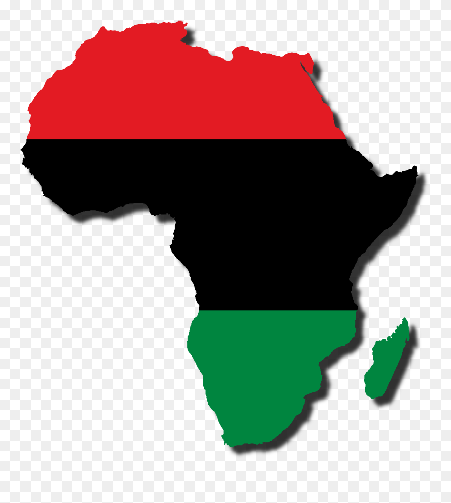 Africa With Pan African Colors Clipart