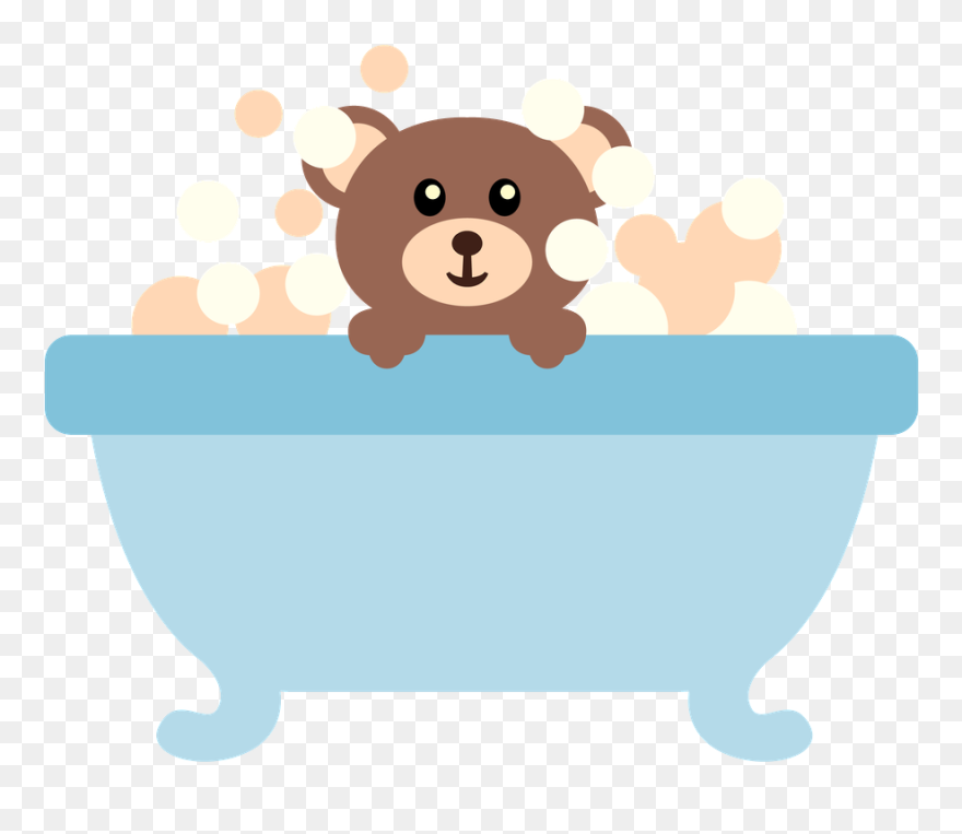 Brothers Clipart Hello - Teddy In The Bath Clipart - Png Download