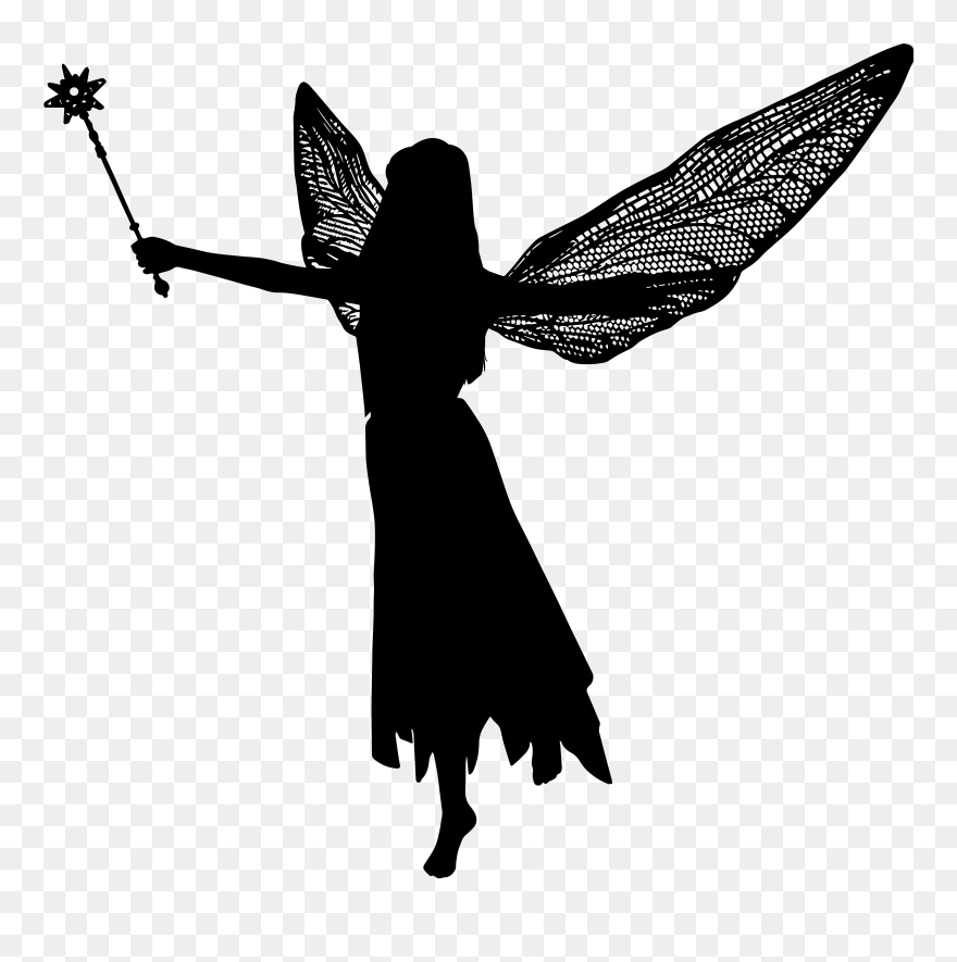 Silhouette Fairy Scalable Vector Graphics Clipart