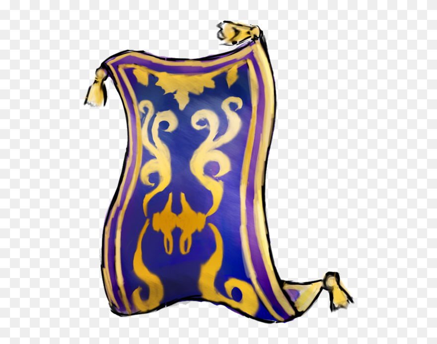 Carpet Clipart Blue Carpet - Drawing Of A Magic Carpet - Png Download