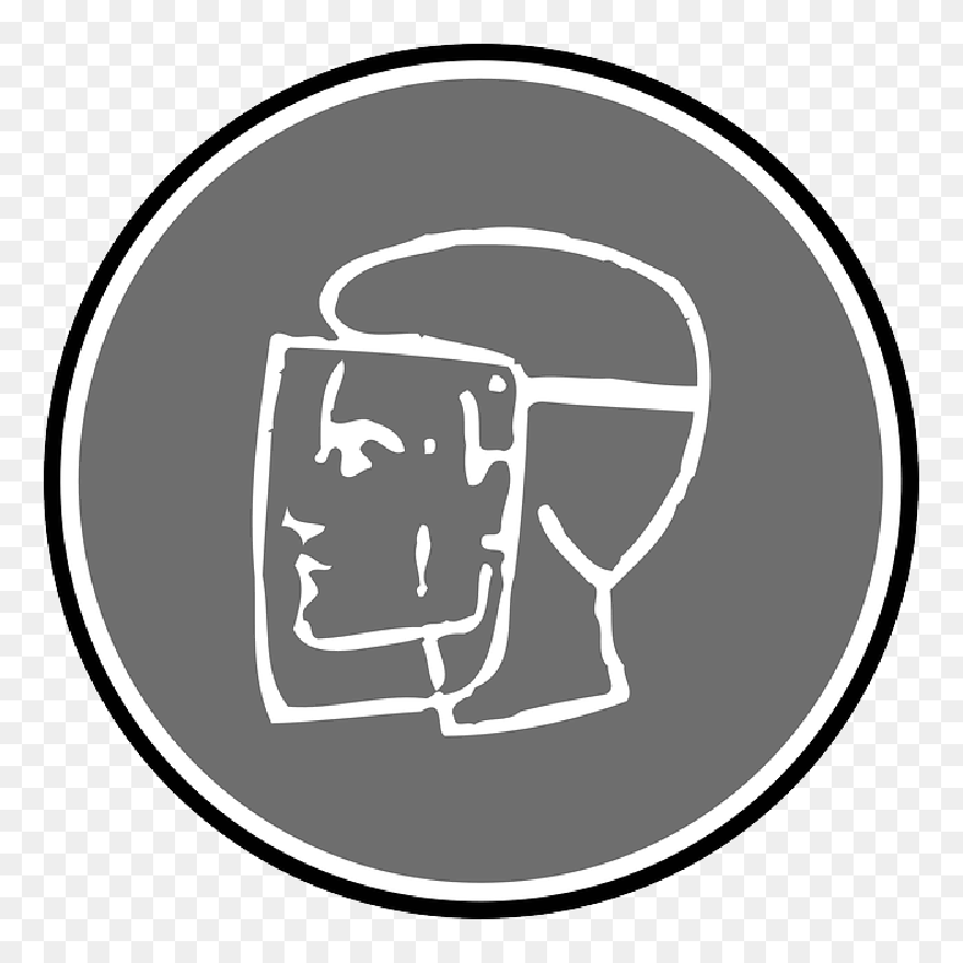 Face Protection, Safety, Work, Sign, Symbol, Icon - Personal Protective Equpemnt Vector Clipart