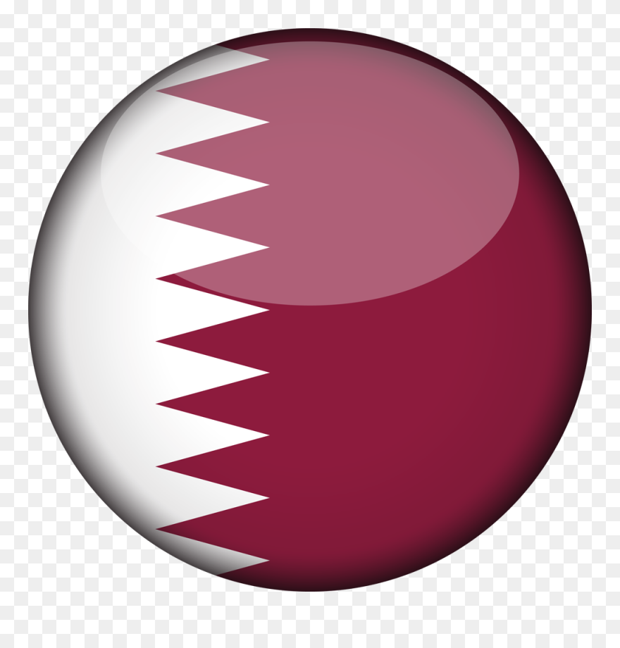 Qatar Flag Circle Clipart