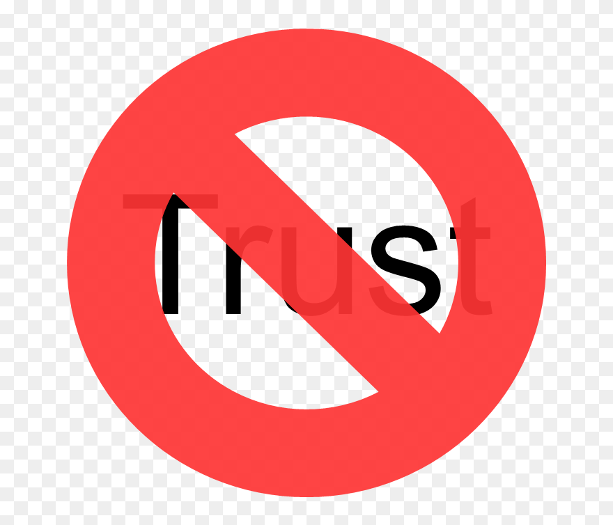 Distrust - No Negative People Allowed Clipart