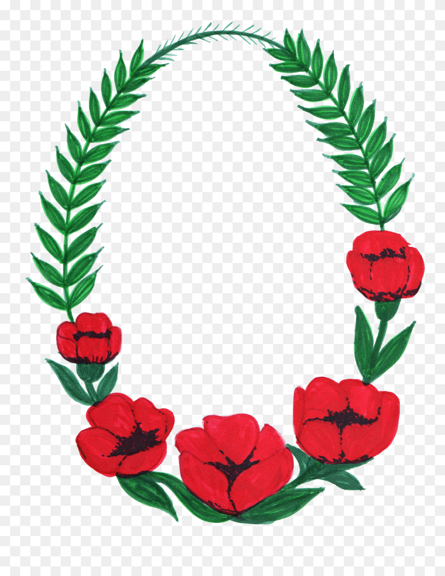 Png Format Images Of Flowers - Flower Photo Frame In Png Clipart