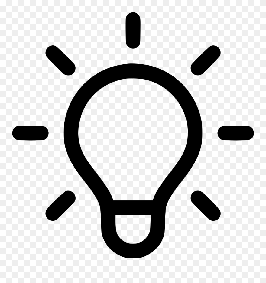 Light Svg - Bulb Icon Png Transparent Clipart