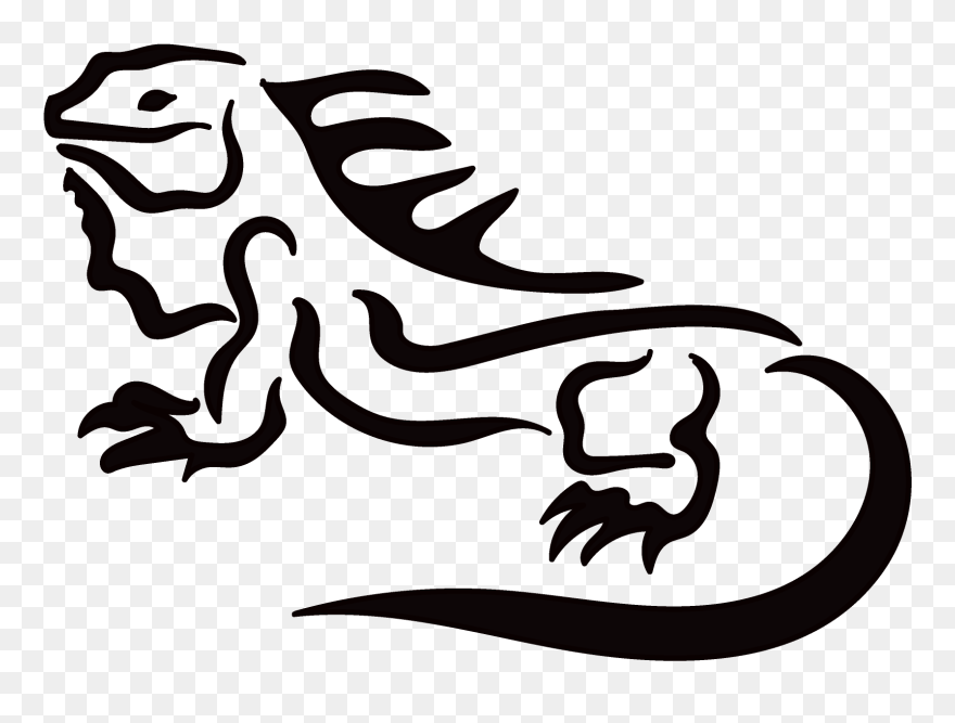 Transparent Newt Clipart - Imagenes De Iguanas A Blanco Y Negro - Png Download