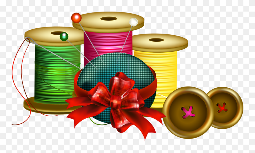Нитки Иголки На Прозрачном Фоне Clipart