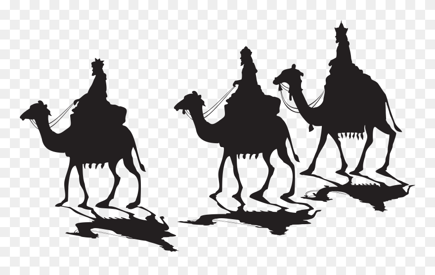 Dromedary Silhouette Clip Art - Transparent Three Wise Men Png