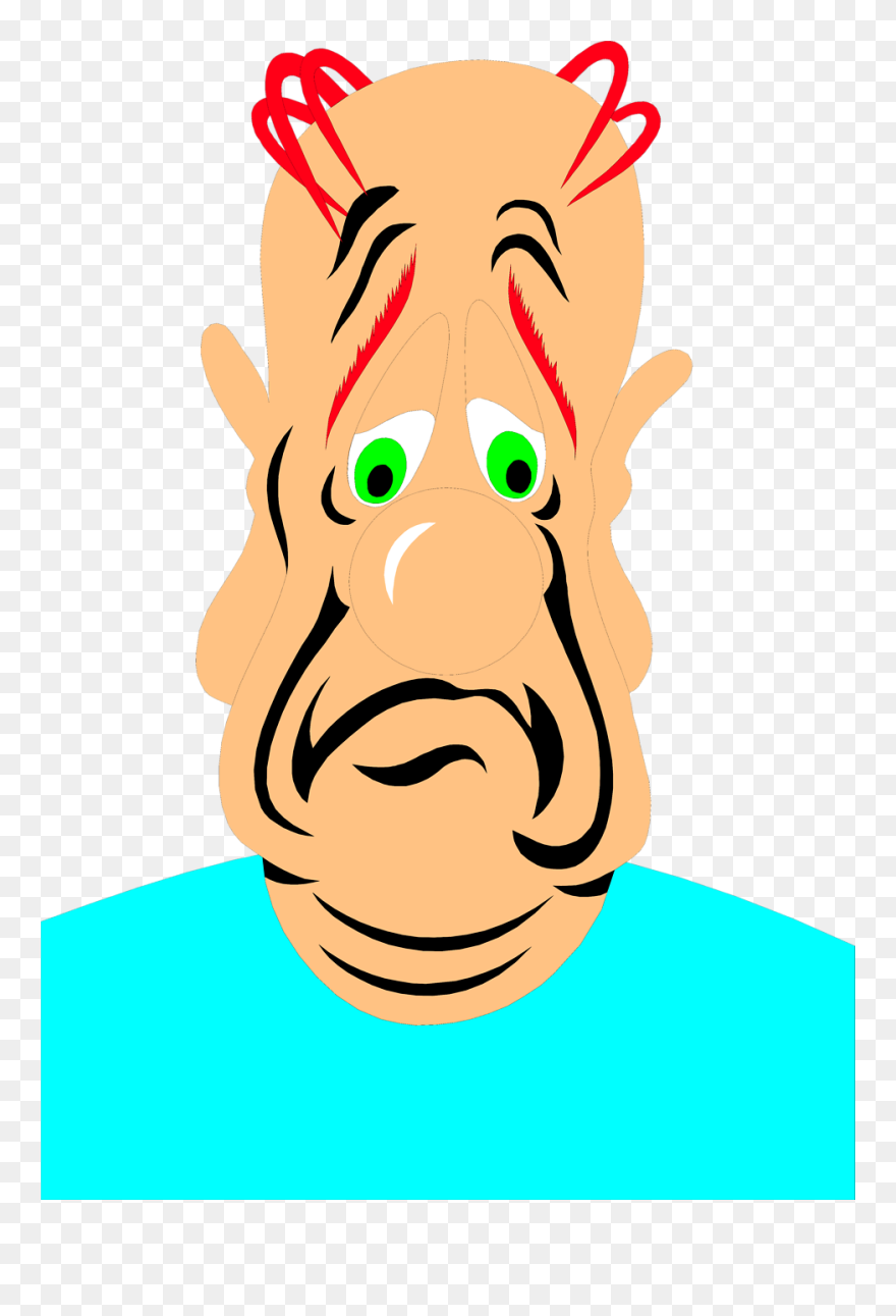 Thoughts Drawing Obesity - Sad Cartoon Clipart
