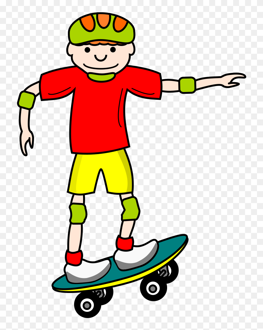 Skate Board Boy Svg Clip Arts - Skateboarding Clipart - Png Download
