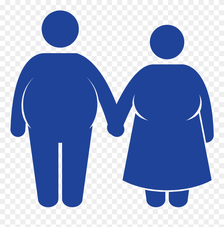 Bariatric Surgery - Obese Clipart Blue - Png Download