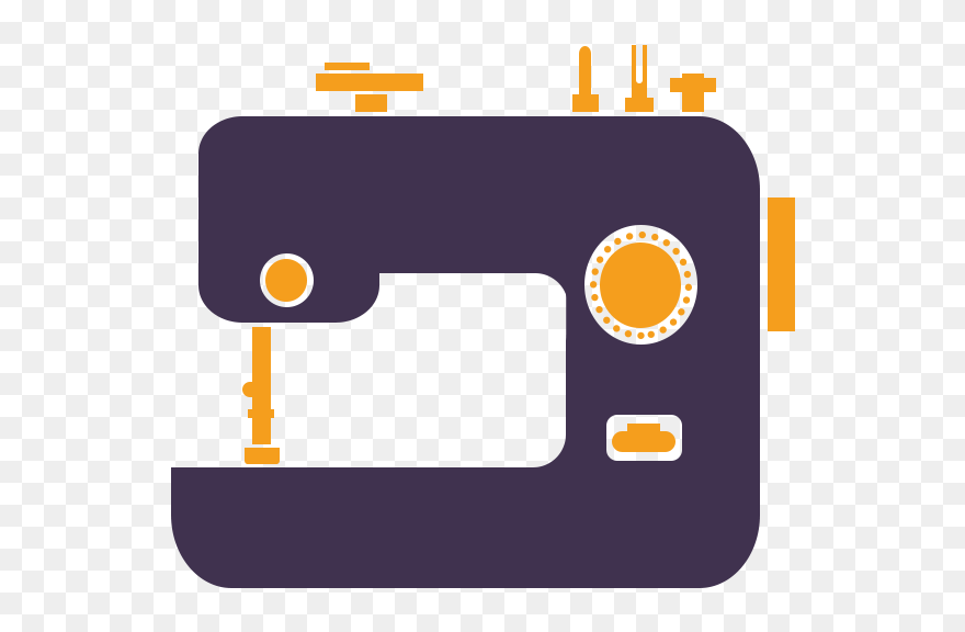 Sewing Machine Icon - Circle Clipart