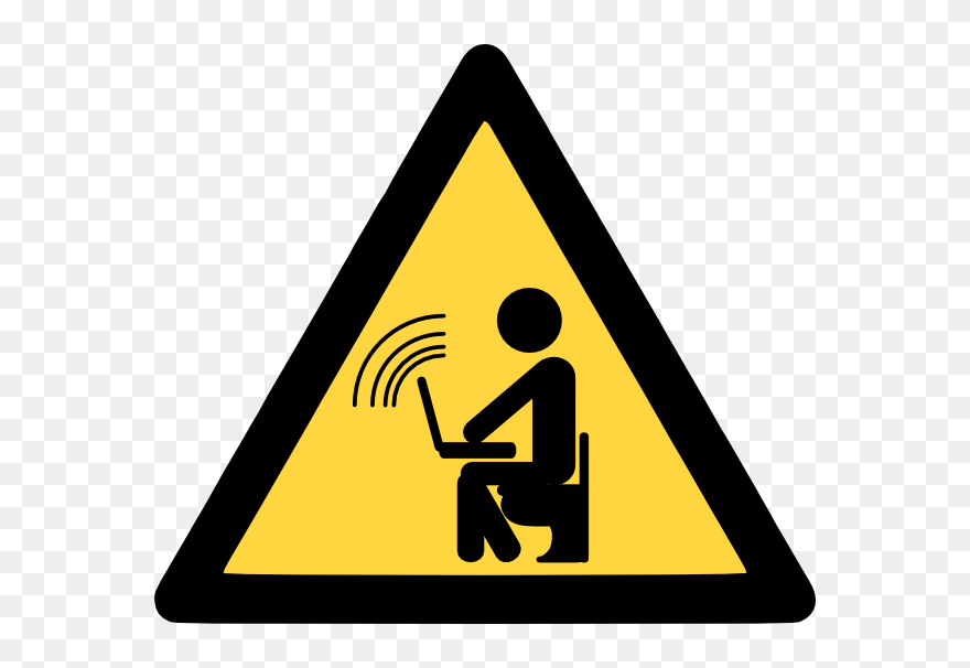 Wireless Wifi Hotspot Clip Art Free Vector - Very Toxic Warning Sign - Png Download