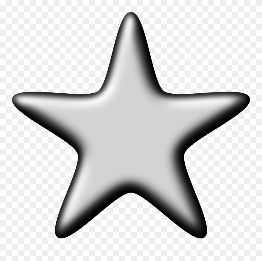 Silver Starfish Clipart - Png Download