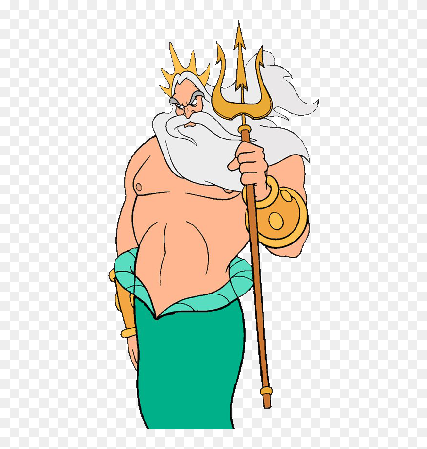 King Triton Trident Png Clipart - King Triton Little Mermaid Png Transparent Png